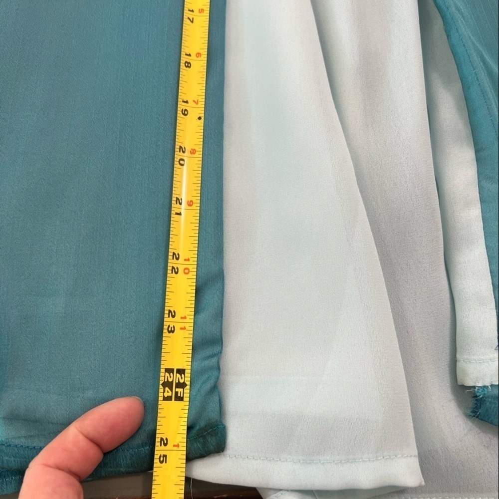 Kay Unger Blue Strapless Ruched Column Gown Side Slit Size 6 - Picture 9 of 15